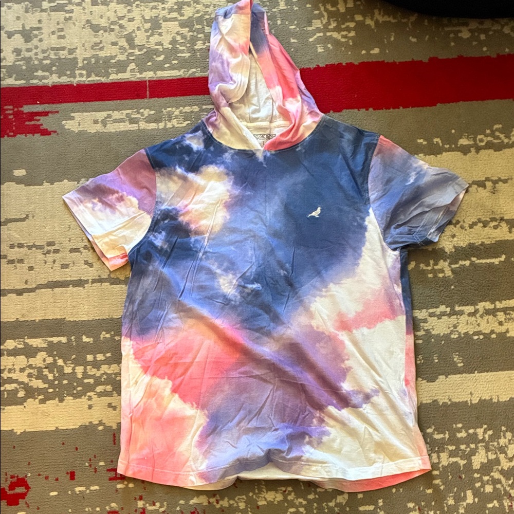 Staple Men- Tie-Dye Hoodie T-Shirt - Blue, Pink, White